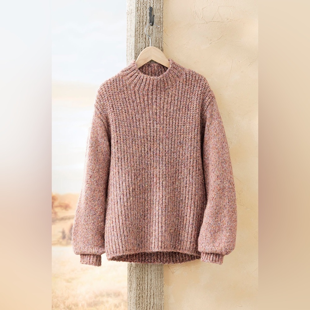 Coldwater Creek Marled Funnelneck Sweater
